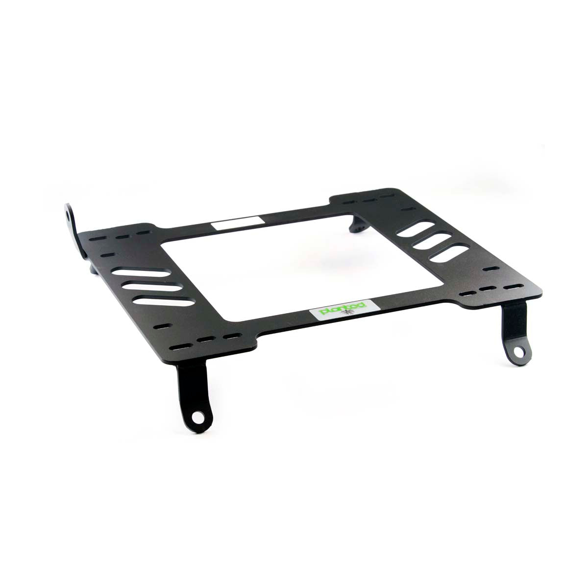 Vehicle-specific floor mounting base for 2010-2014 Subaru Legacy / Outback, driver side, shown with Planted top plate