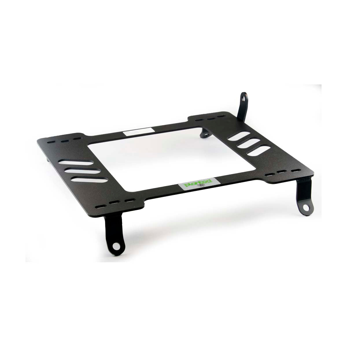 Vehicle-specific floor mounting base for 2010-2014 Subaru Legacy / Outback, passenger side, shown with Planted top plate
