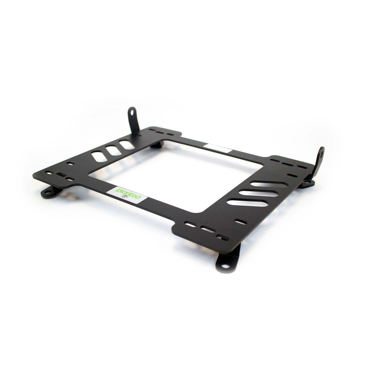 Vehicle-specific floor mounting base for 2006-2013 BMW 3 Series Sedan / Convertible (E90/E91/E93), driver side, shown with Planted top plate