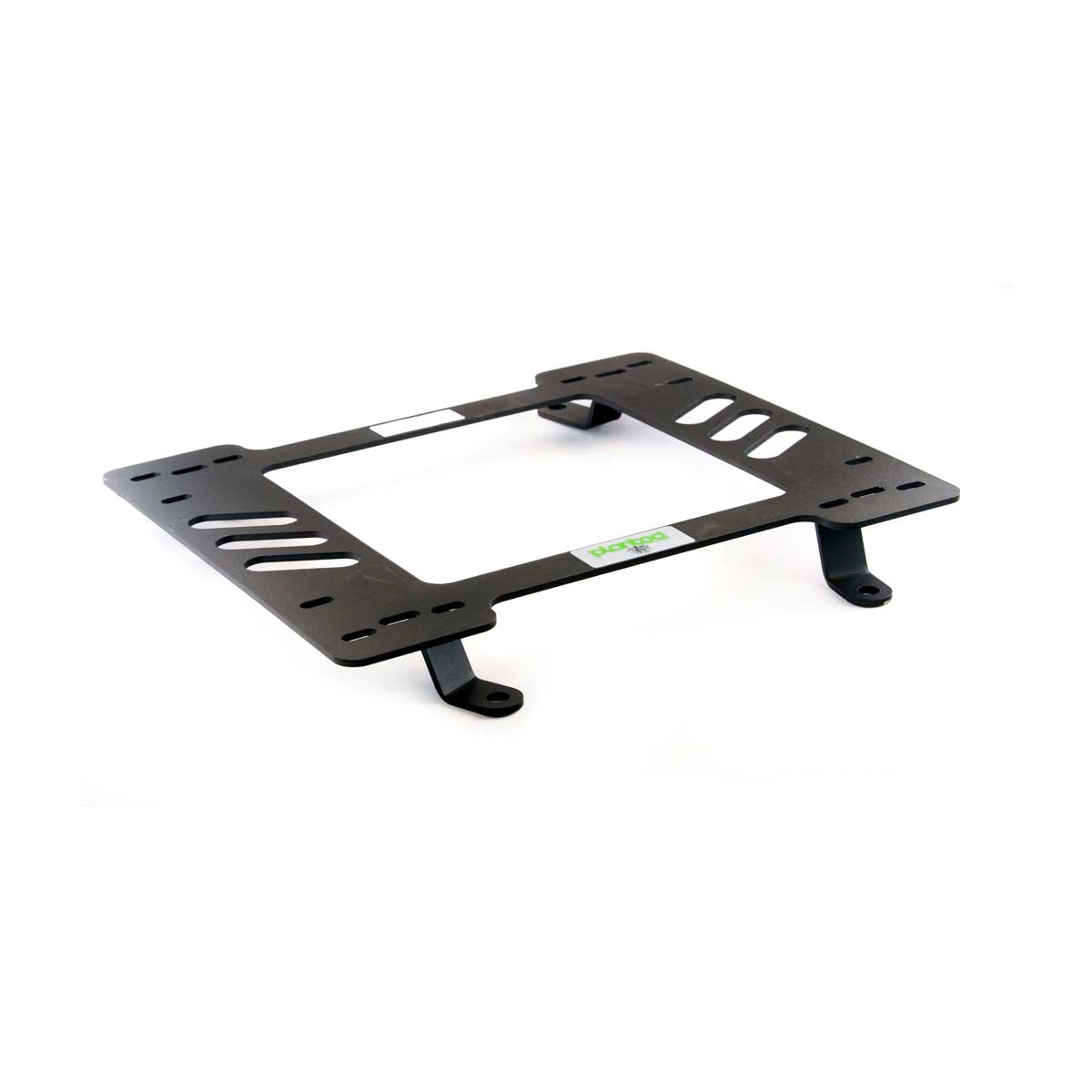 Vehicle-specific floor mounting base for 1969-1976 Triumph TR6, passenger side, shown with Planted top plate