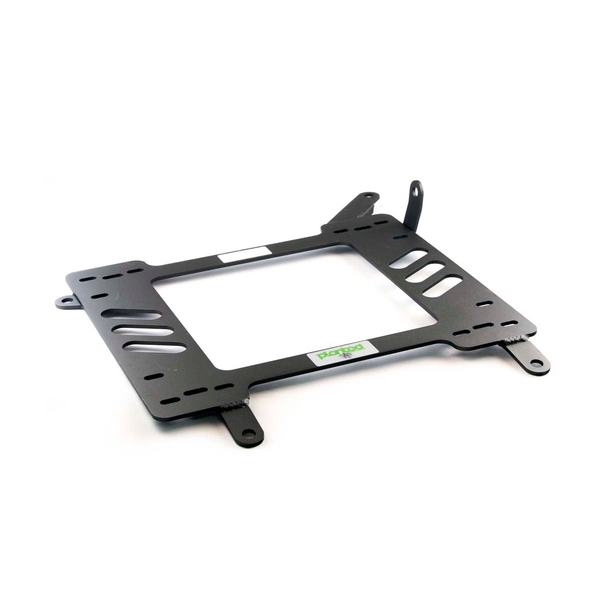 Vehicle-specific floor mounting base for 2011-2018 Ford Focus (3rd Gen), passenger side, shown with Planted top plate