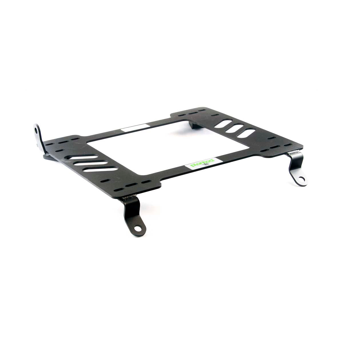 Vehicle-specific floor mounting base for 2004-2012 Nissan Versa (C11), driver side, shown with Planted top plate