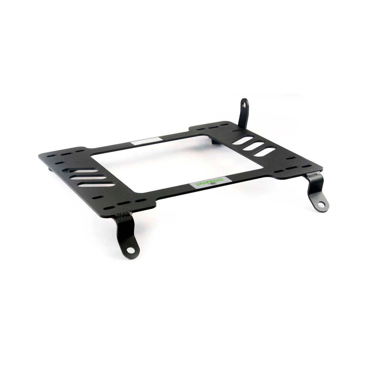 Vehicle-specific floor mounting base for 2004-2012 Nissan Versa (C11), passenger side, shown with Planted top plate
