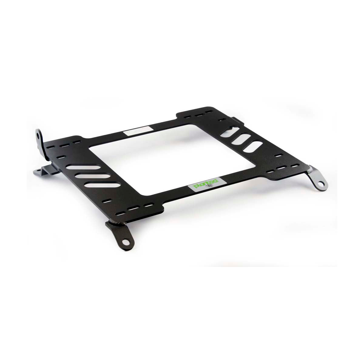 Vehicle-specific floor mounting base for 1988-1992 Toyota Corolla (AE92), driver side, shown with Planted top plate