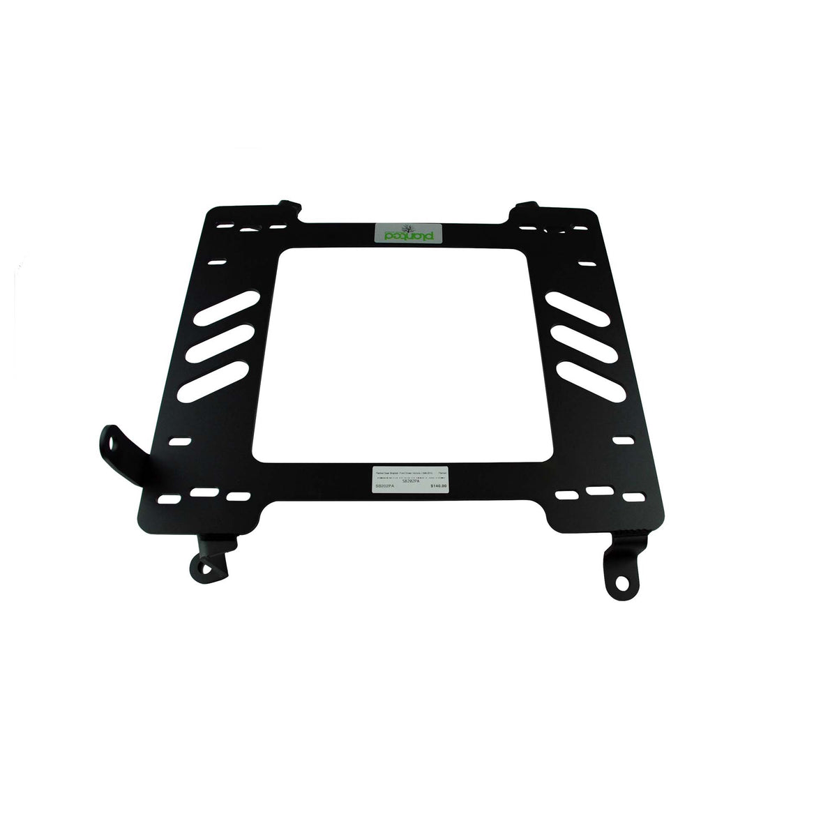 Vehicle-specific floor mounting base for 1998-2012 Ford Crown Victoria, passenger side, shown with Planted top plate