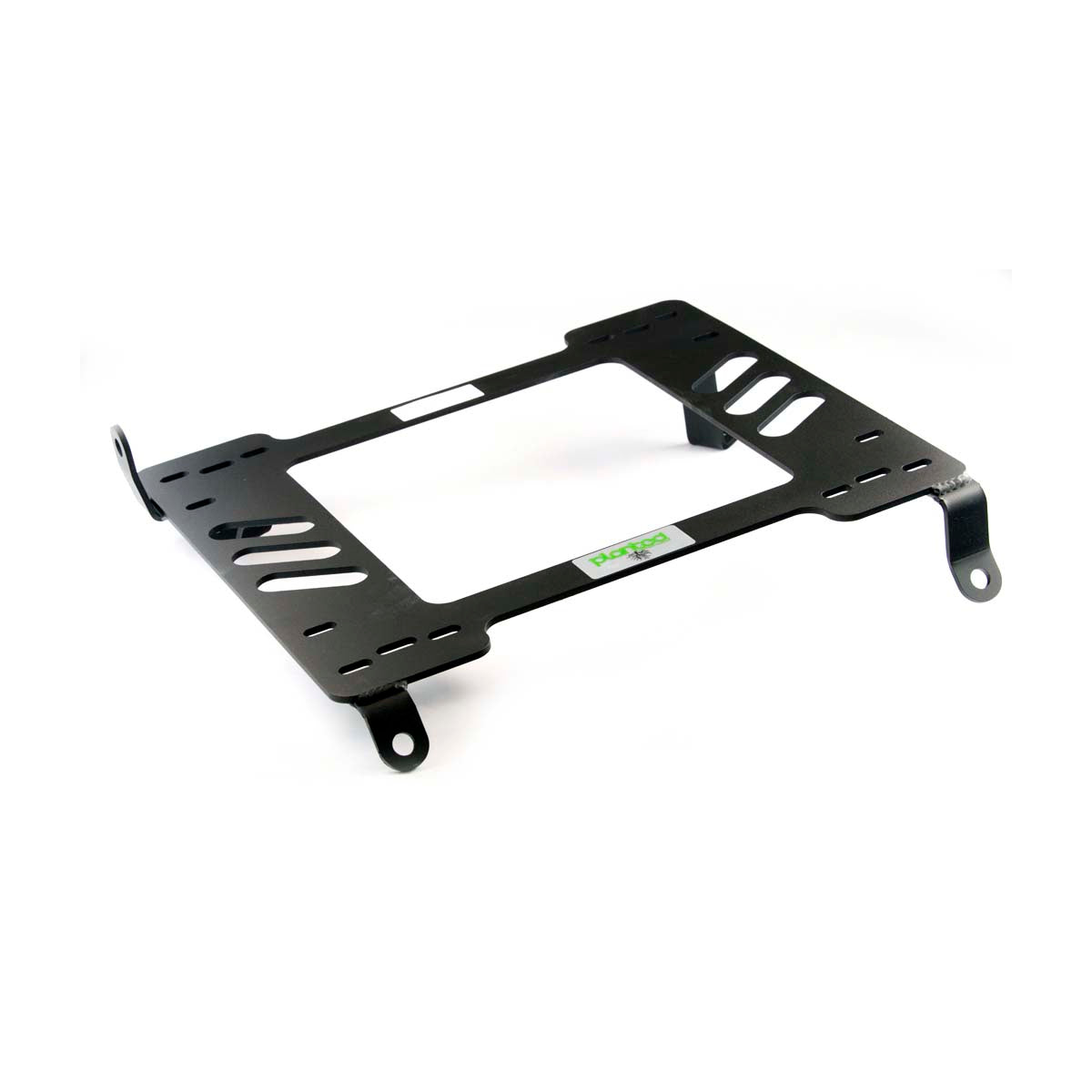 Vehicle-specific floor mounting base for 1984-1988 Nissan 200SX (S12), driver side, shown with Planted top plate