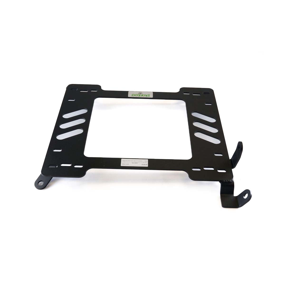Vehicle-specific floor mounting base for 1998-2003 Subaru Legacy (3rd Gen), driver side, shown with Planted top plate