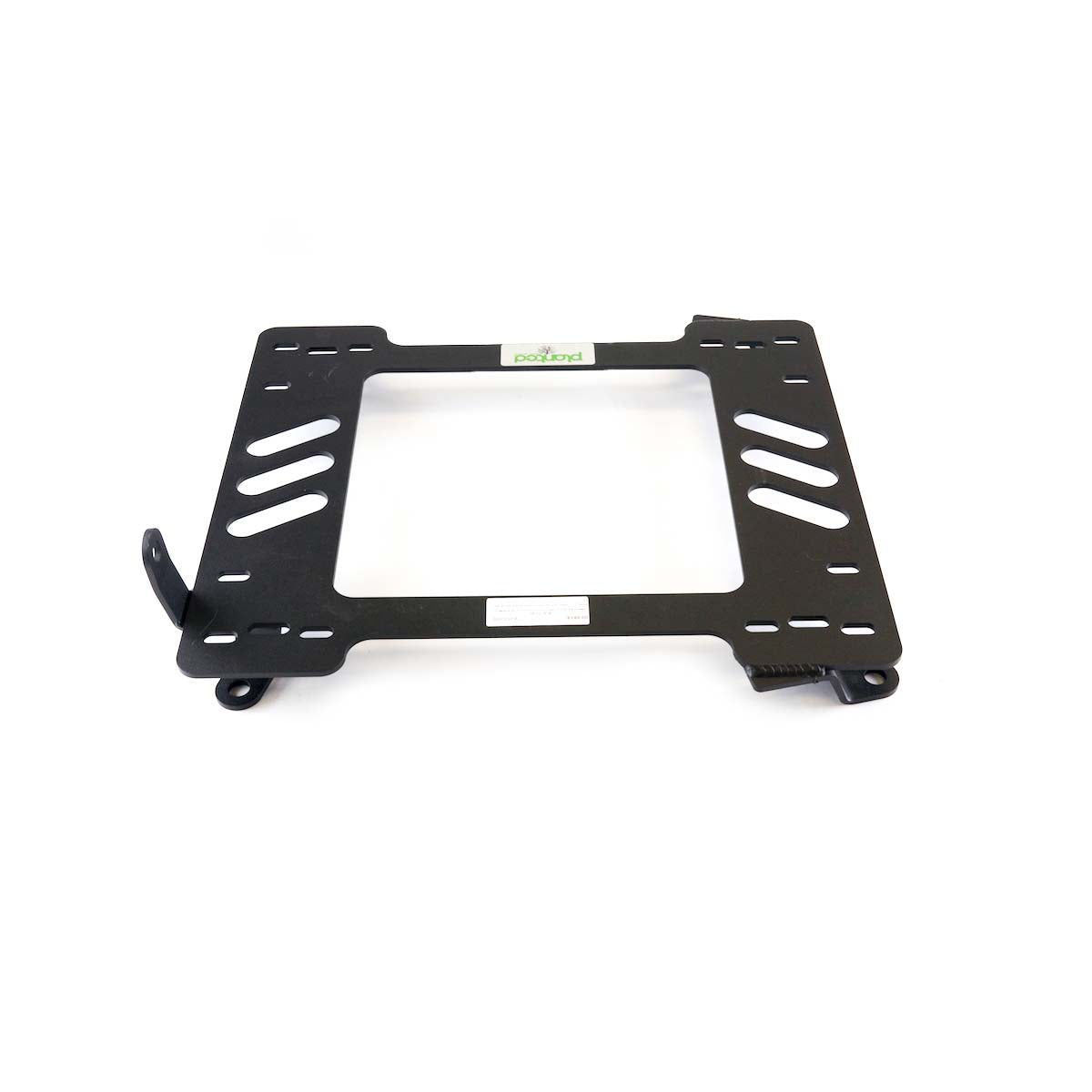 Vehicle-specific floor mounting base for 2011+ BMW 3/4 Series & M3/M4 (F30-F83), passenger side, shown with Planted top plate