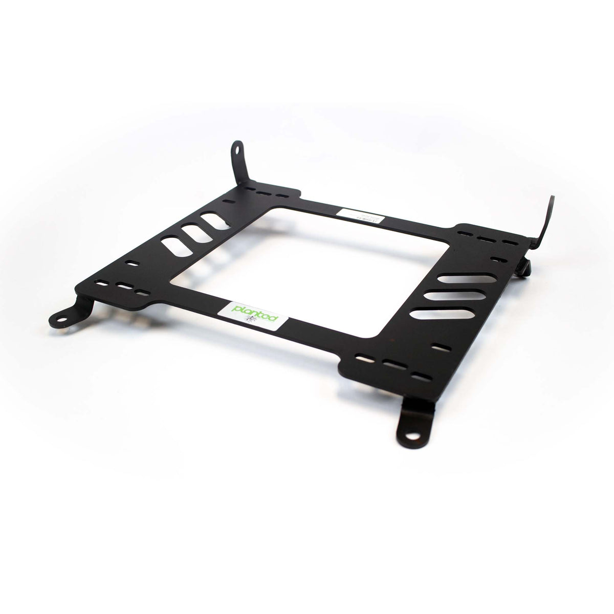 Vehicle-specific floor mounting base for 1996-2000 Volvo V70 Wagon, passenger side, shown with Planted top plate