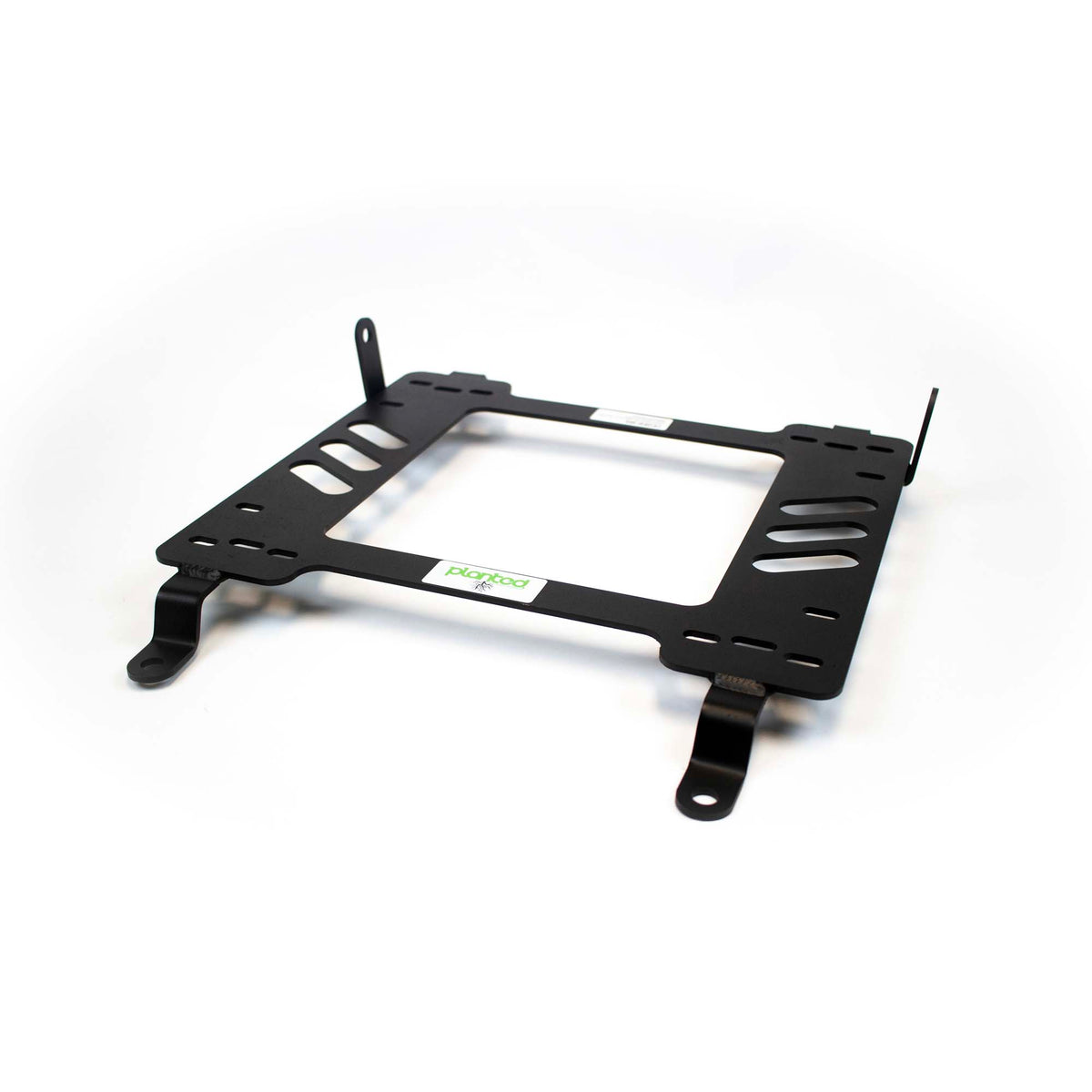 Vehicle-specific floor mounting base for 2005-2019 Chevrolet Corvette C6/C7 (Non-ZR1), driver side, shown with Planted top plate