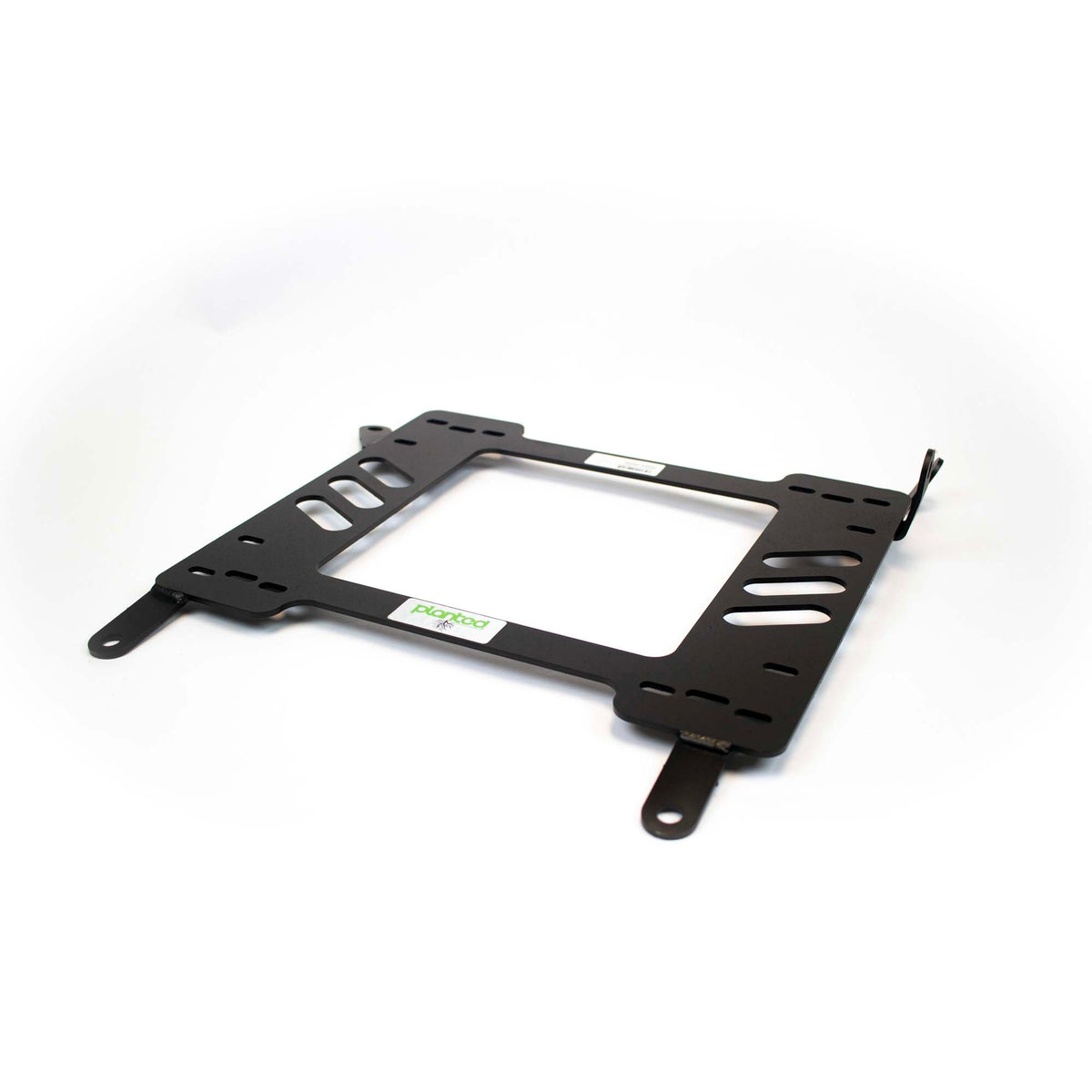Vehicle-specific floor mounting base for 2010-2013 Mazda 3 / Mazdaspeed 3, passenger side, shown with Planted top plate