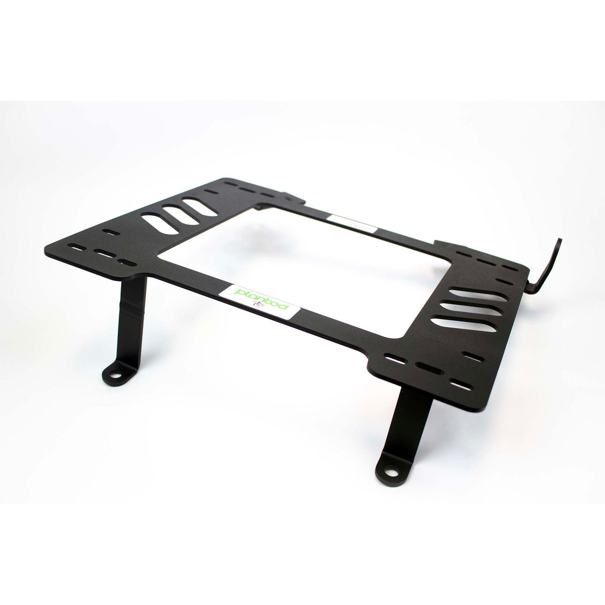 Vehicle-specific floor mounting base for 1981-1993 Dodge Ram (1st Gen), passenger side, shown with Planted top plate