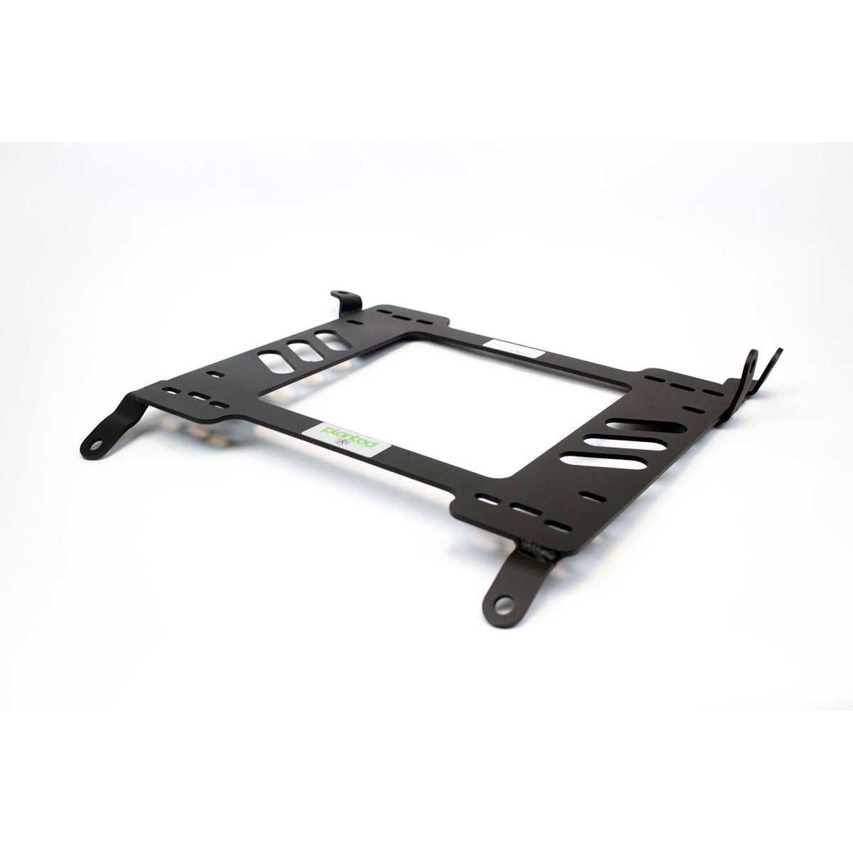 Planted seat bracket for 1998-2003 Mazda 323 / Mazdaspeed Protege (BJ, 8th Gen), passenger side, black powder-coated steel