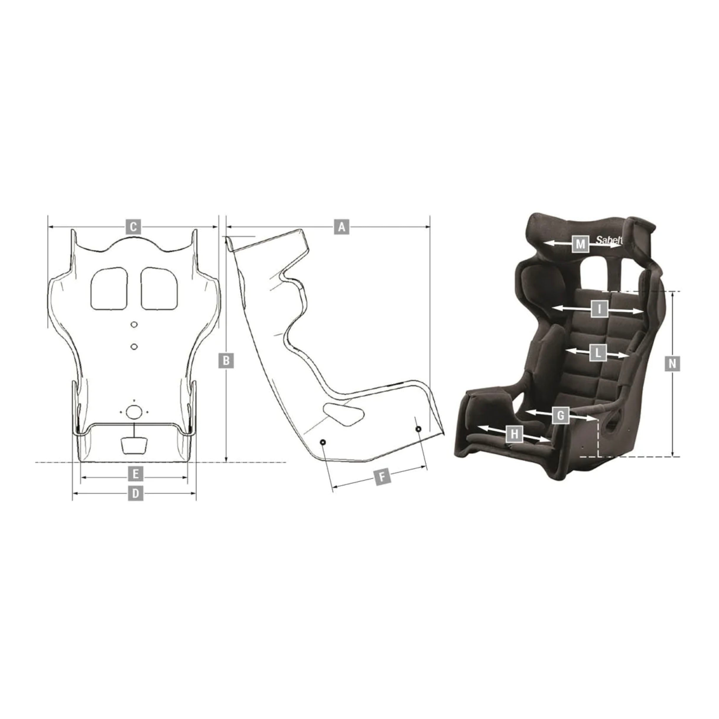 Sabelt GT-AM FIA 8855-2021 Racing Seat