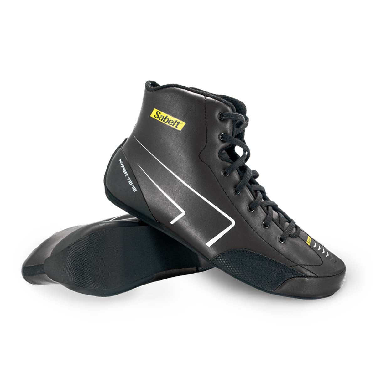 Sabelt Hyper TB-12 leather racing shoe, FIA 8856-2018 homologated, in Black