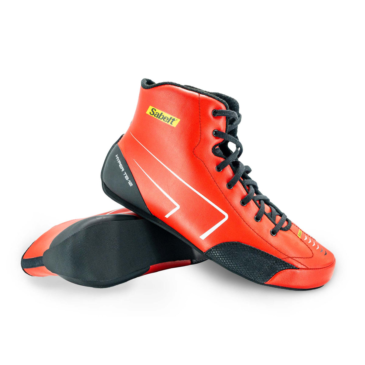Sabelt Hyper TB-12 leather racing shoe, FIA 8856-2018 homologated, in Red