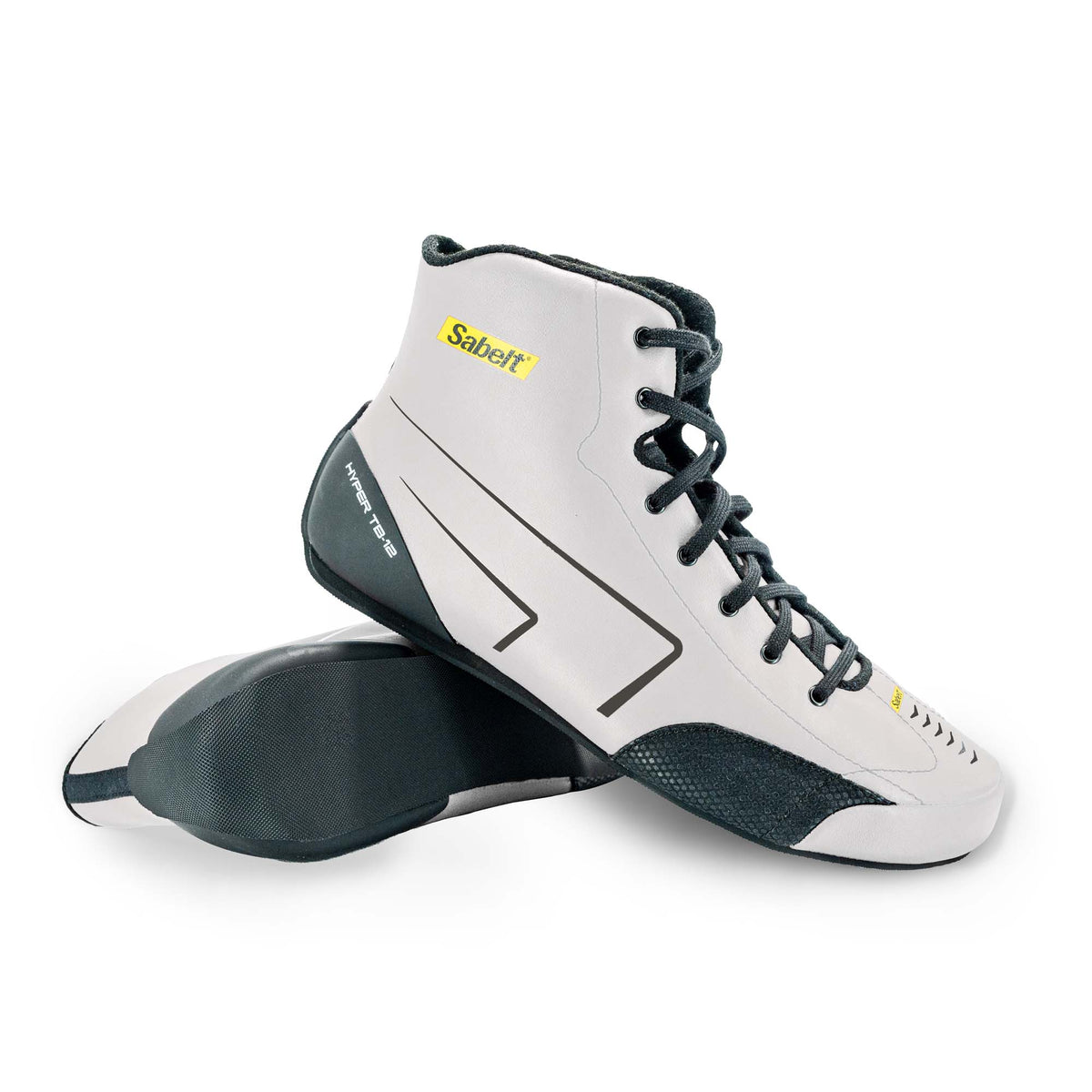 Sabelt Hyper TB-12 leather racing shoe, FIA 8856-2018 homologated, in White