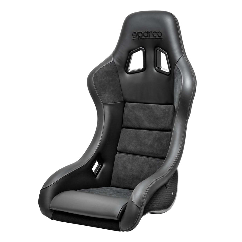 Sparco QRT-C Performance Carbon Racing Seat - Black with Grey Stitching