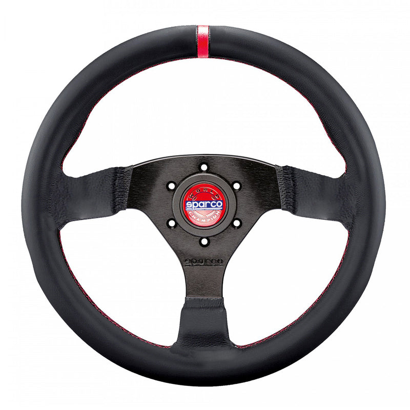 Sparco Steering Wheel R383 Champion Black Leather / Black Stitching main image 0