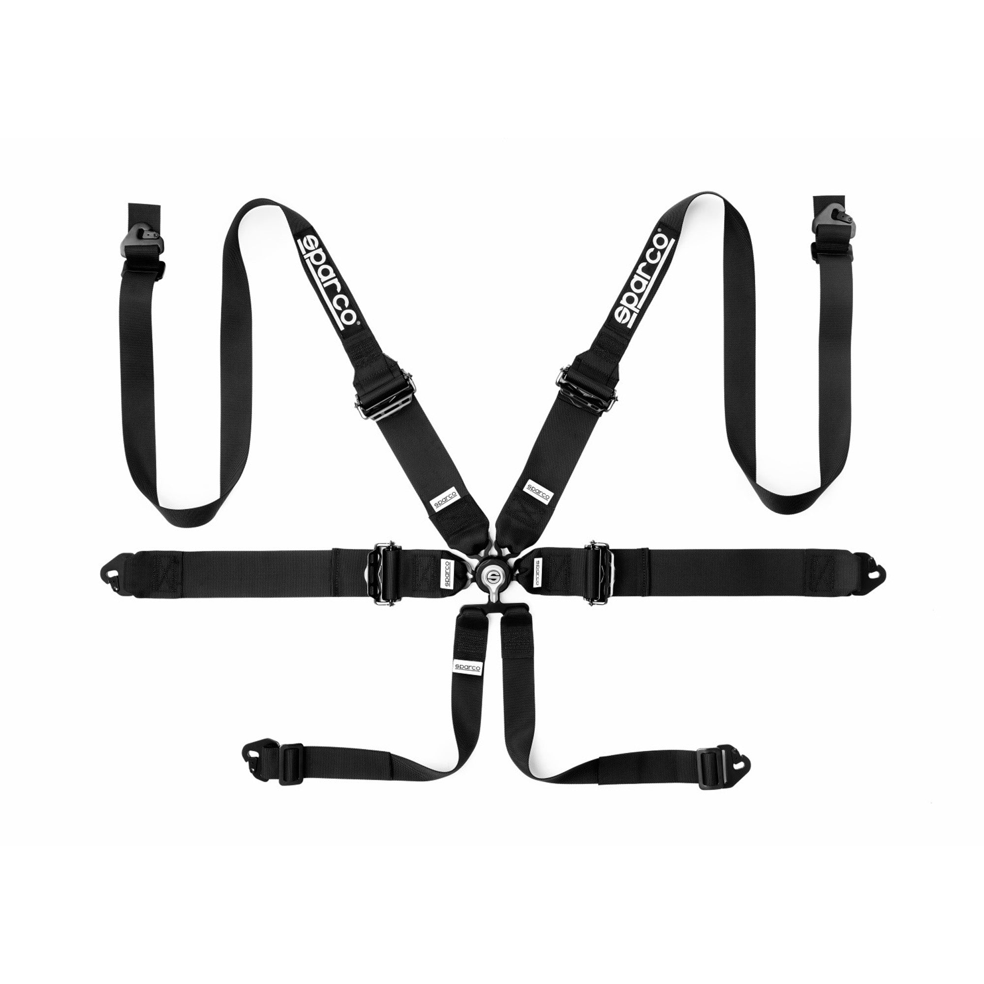 Sparco FIA Hans Aluminum 6-Point Racing Harness - Pull-Down