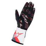 Alpinestars Tech-1 K Race v2 Karting Gloves - Graphic, Black/White/Red Palm