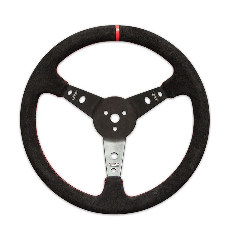 Longacre 15" Suede Steering Wheel - Black