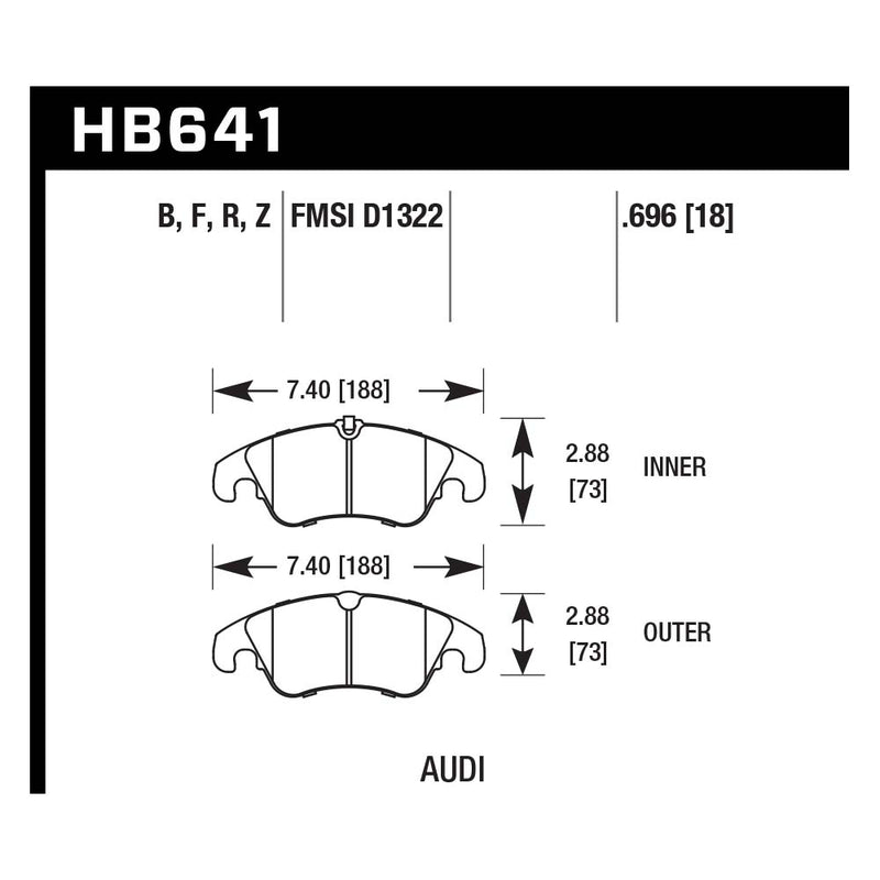 Hawk HB641B.696 Street Performance Pad - HPS 5.0 Compound