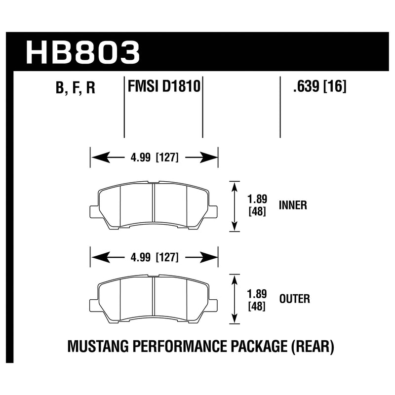Hawk HB803B.639 Street Performance Pad - HPS 5.0 Compound