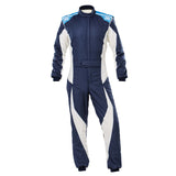 OMP Tecnica Evo Racing Suit - Blue/Cyan