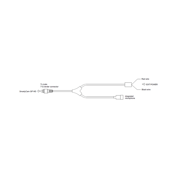 AIM SmartyCam External Power Cable with External Microphone