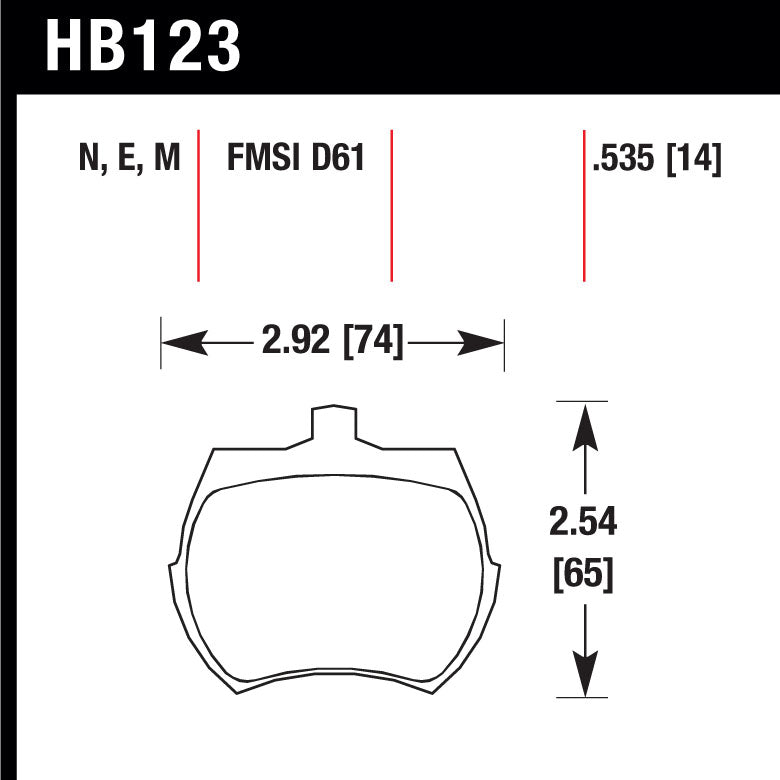 Hawk HB123E.535 Racing Pad - Blue Compound
