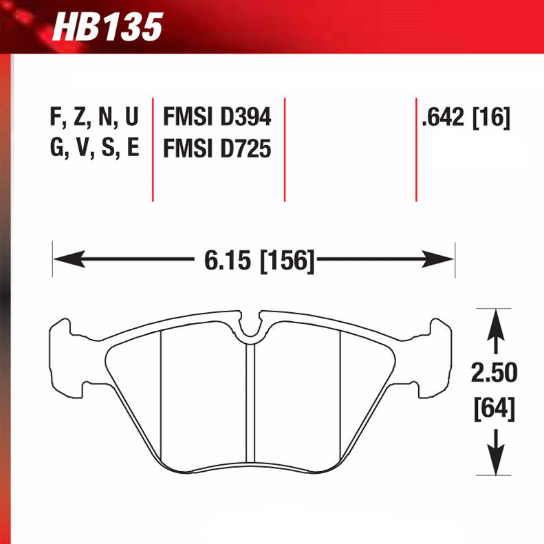 Hawk HB135S.760 Racing Pad - HT-10 Compound