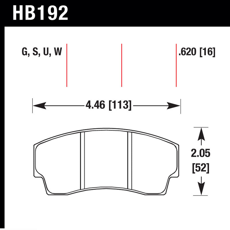 Hawk HB192U.620 Racing Pad - DTC-70 Compound