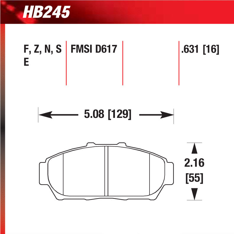 Hawk HB245S.631 Racing Pad - HT-10 Compound
