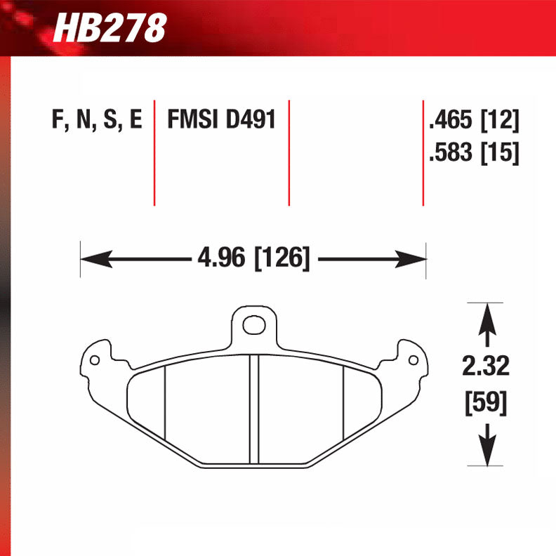 Hawk HB278F.465 Street Performance Pad - HPS Compound