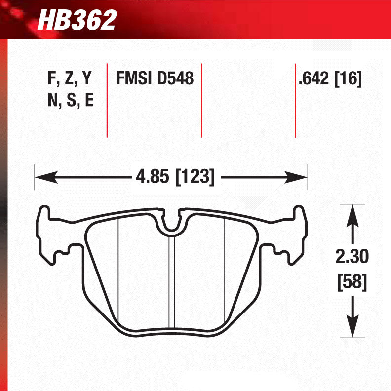 Hawk HB362S.642 Racing Pad - HT-10 Compound