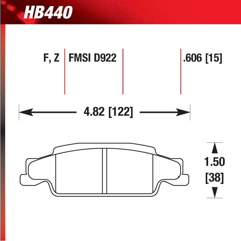 Hawk HB440F.606 Street Performance Pad - HPS Compound