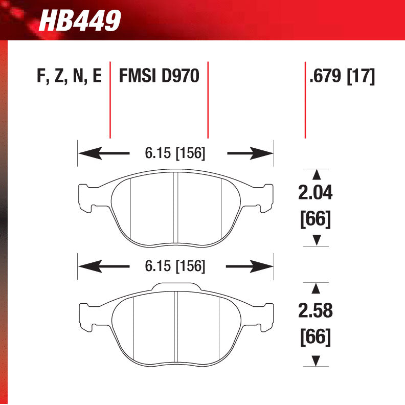 Hawk HB449N.679 Performance Pad - HP Plus Compound