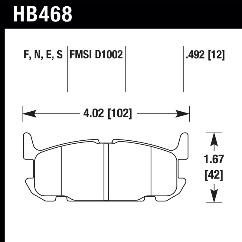 Hawk HB468S.492 Racing Pad - HT-10 Compound