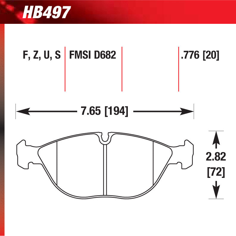 Hawk HB497U.776 Racing Pad - DTC-70 Compound