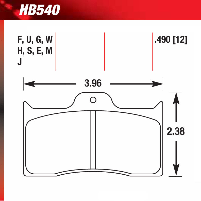 Hawk HB540G.490 Racing Pad - DTC-60 Compound
