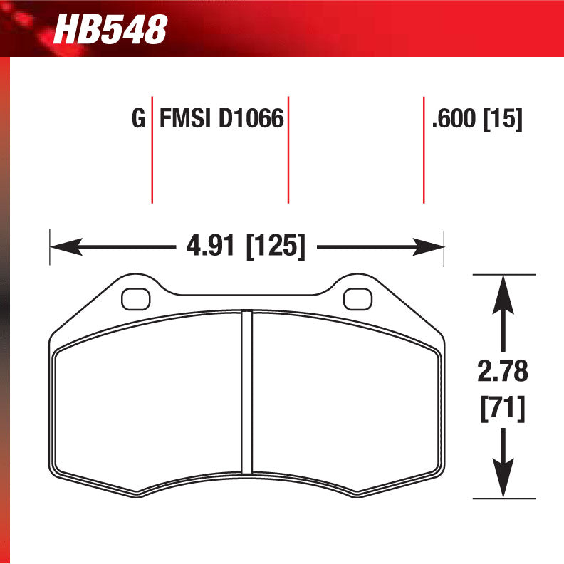 Hawk HB548N.590 Performance Pad - HP Plus Compound