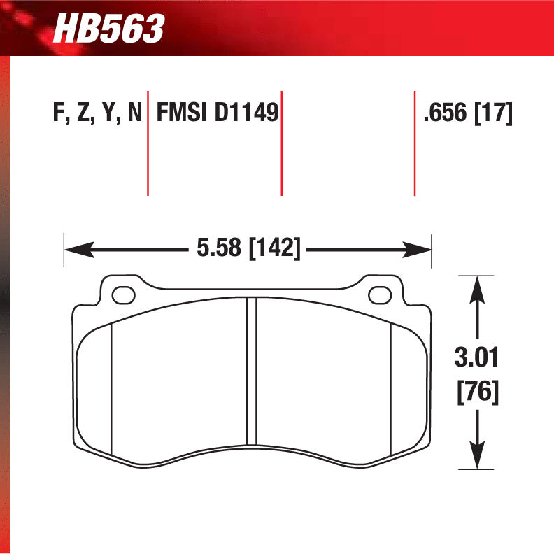 Hawk HB563N.656 Performance Pad - HP Plus Compound