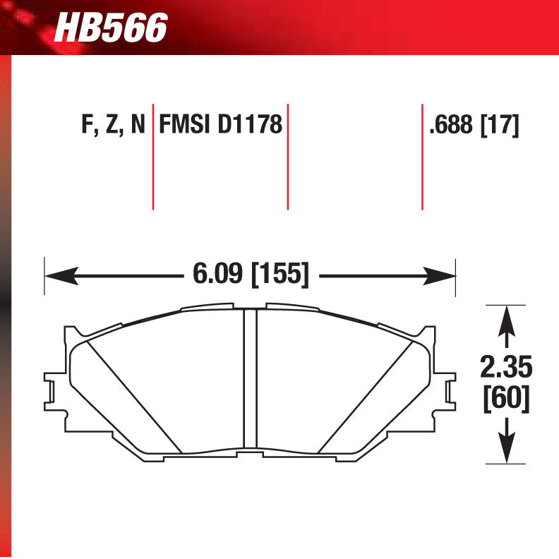 Hawk HB566Z.688 Performance Ceramic Street Pad
