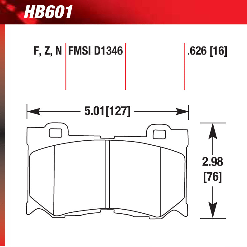 Hawk HB601G.626 Racing Pad - DTC-60 Compound