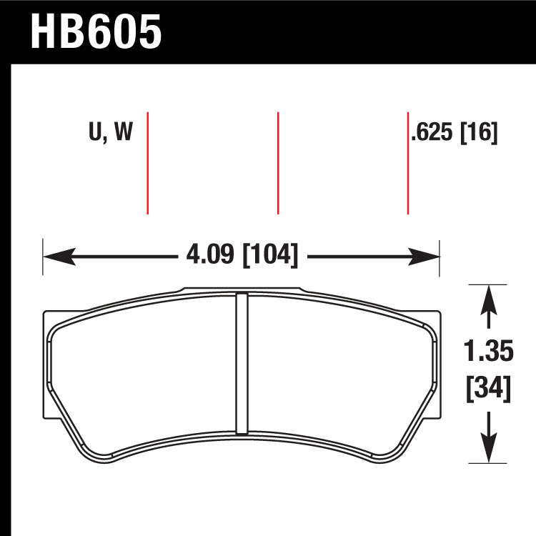 Hawk HB605U.625 Racing Pad - DTC-70 Compound