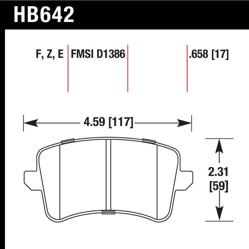 Hawk HB642B.658 Street Performance Pad - HPS 5.0 Compound