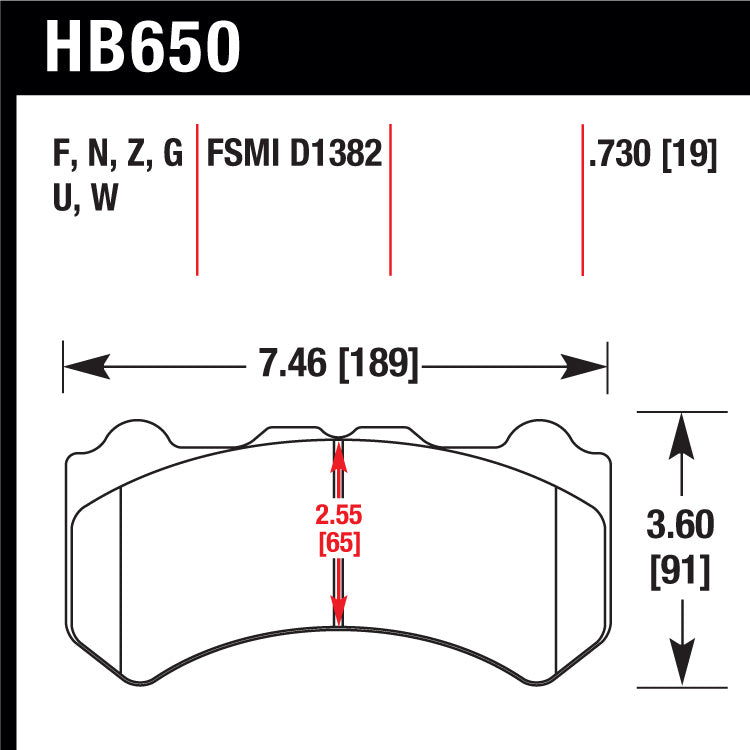Hawk HB650Z.730 Performance Ceramic Street Pad