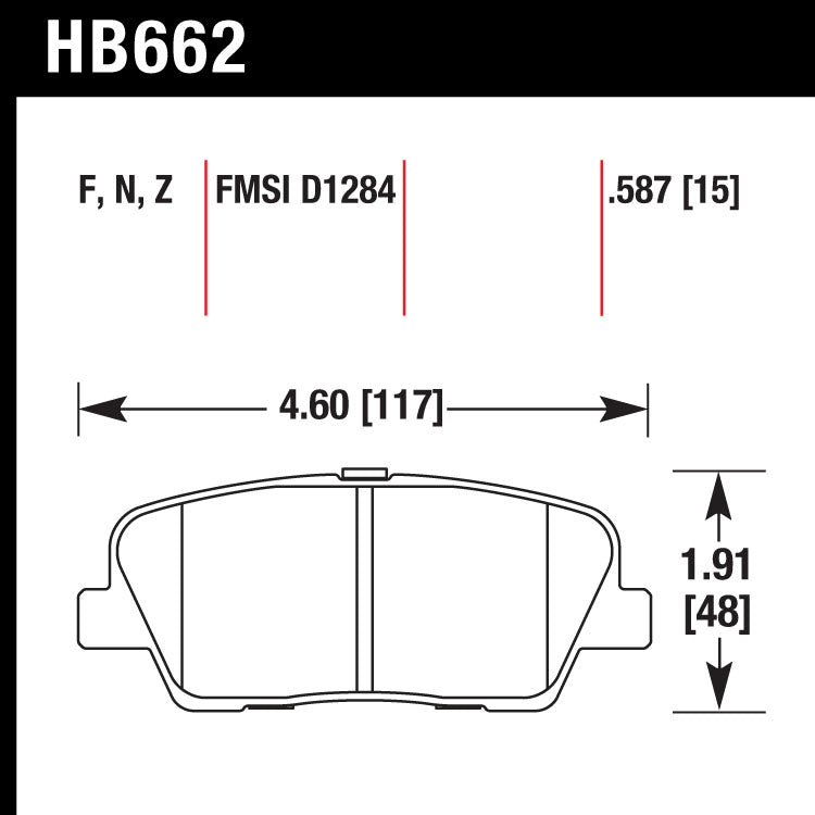Hawk HB662F.587 Street Performance Pad - HPS Compound