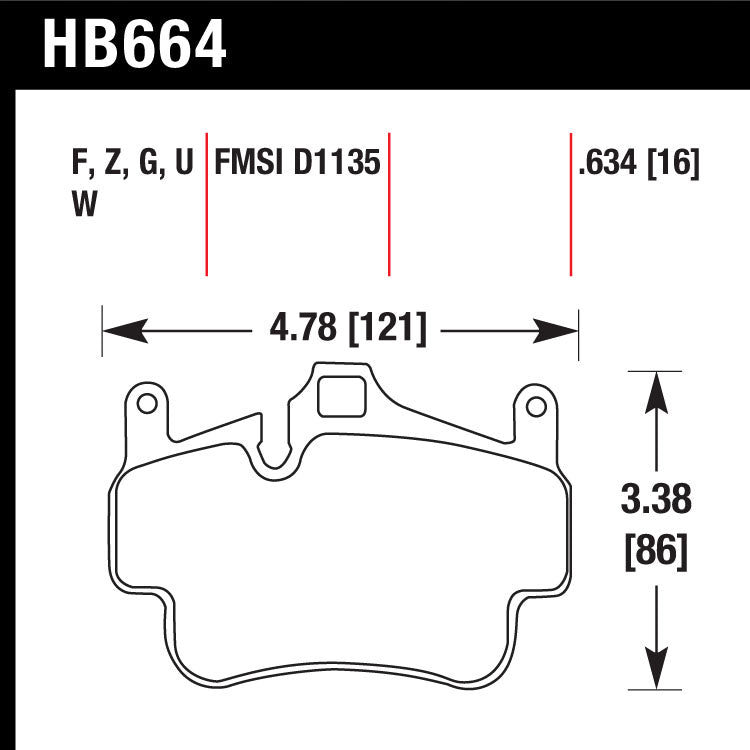 Hawk HB664B.634 Street Performance Pad - HPS 5.0 Compound